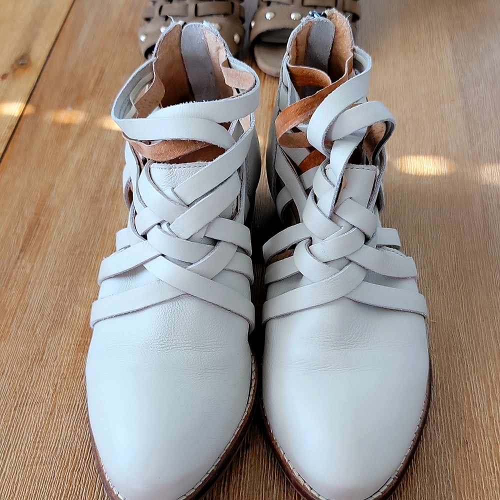 Cream booties